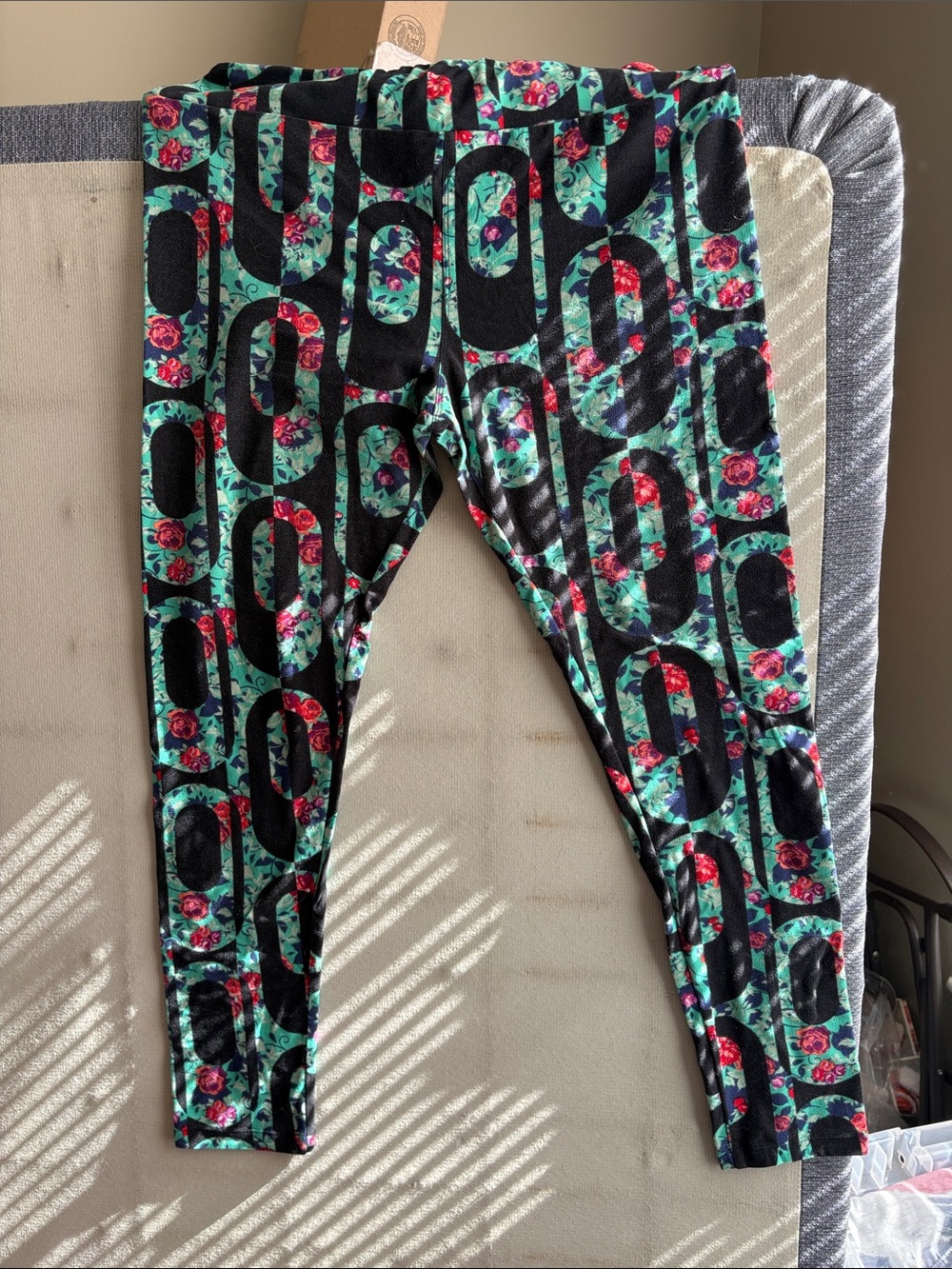 Women’s Floral T &C LLR Leggings - Black & Teal